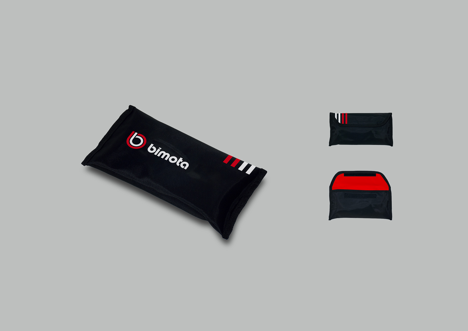 A visualisation of an example of the Bimota branded merchandise, a tool bag.