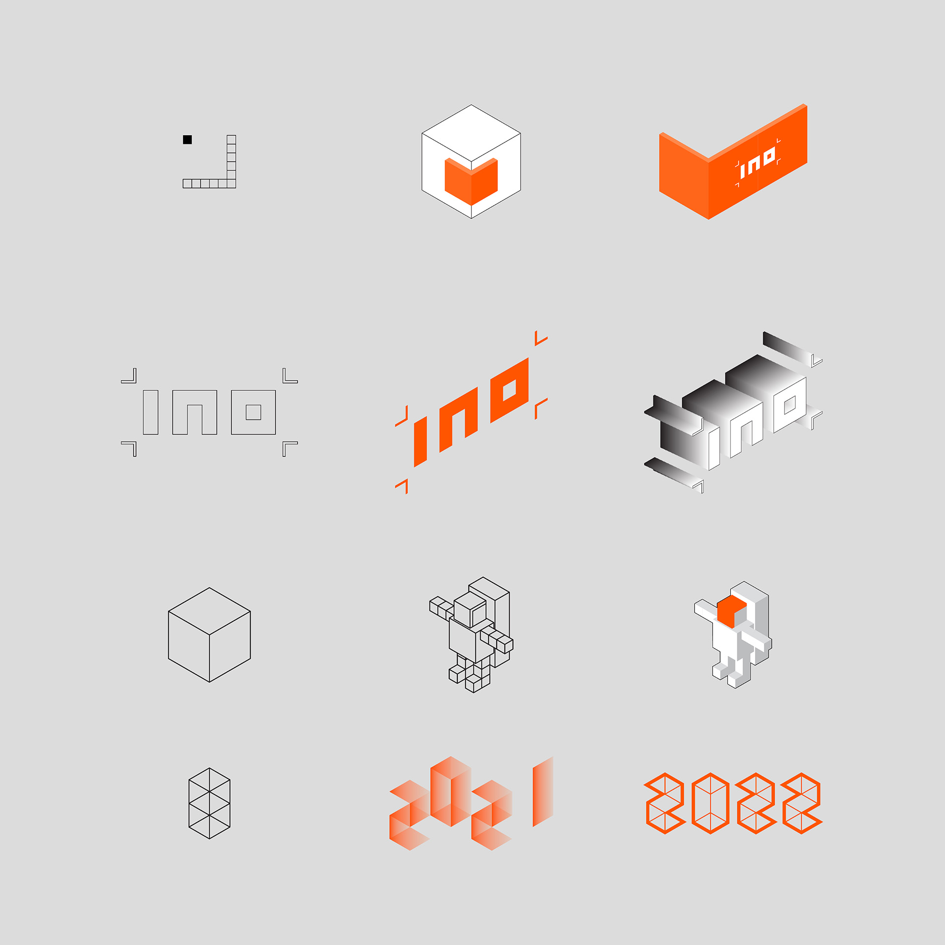 INO corporate identity graphic design fundamental elements and examples.