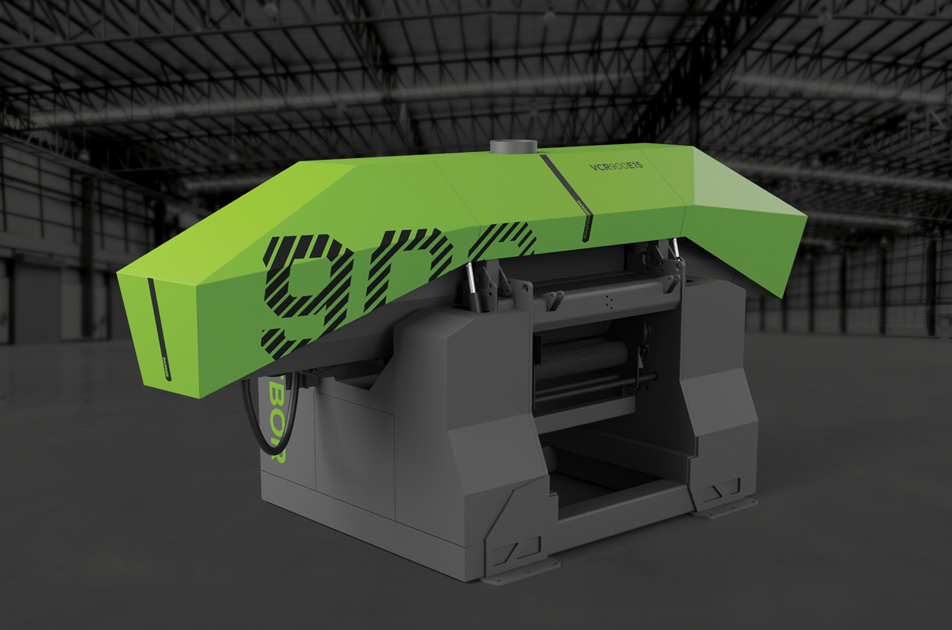 Visualisation of the Mebor VCR 900 E15, telescopic edger multi rip saw.
