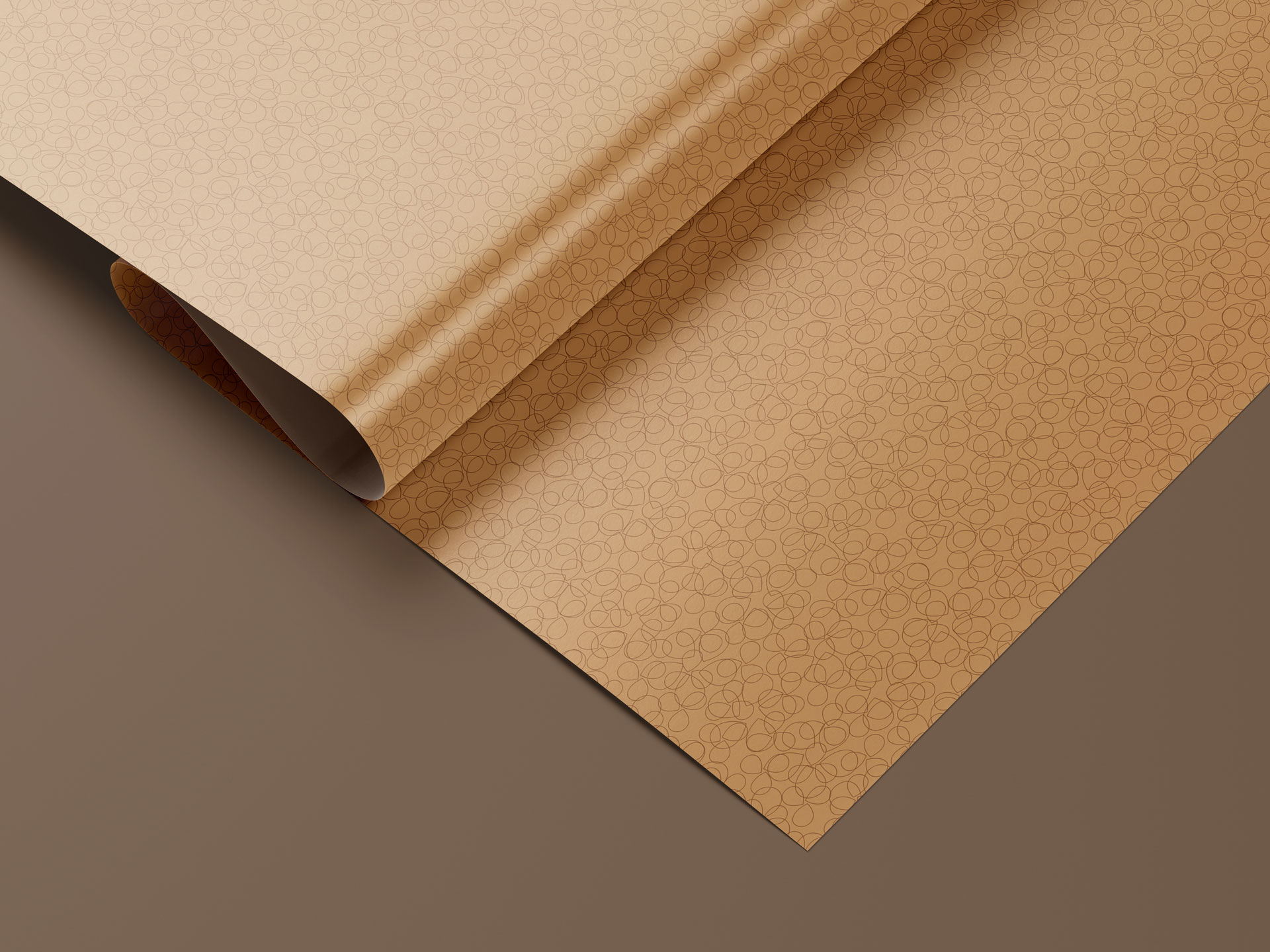 Visualisation of the Vrtnarstvo Antolin corporate brand identity design use case, showing the Antolin custom wrapping paper.
